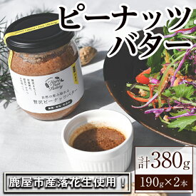 【ふるさと納税】【鹿児島県産】贅沢ピーナッツバター 無糖 無塩 落花生100％使用した薄皮付き190g×2本セット【いとしまコンシェル合同会社】