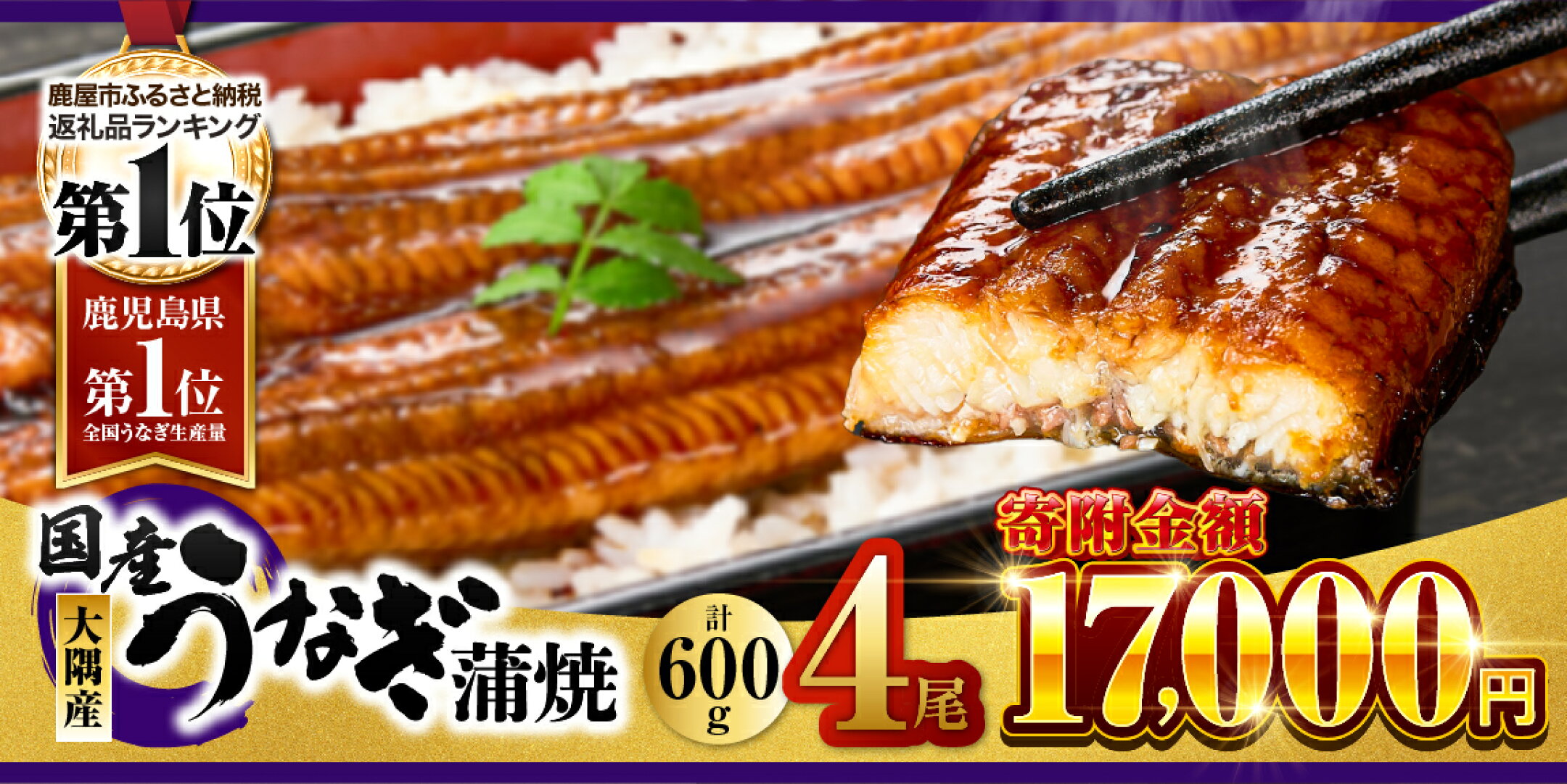 【ふるさと納税】【土用の丑の日特集】【期間限定】高評価レビュー ☆4.63＜選べる＞鹿児島県 大隅産 うなぎ 蒲焼 2尾～20尾 計360g～3kg