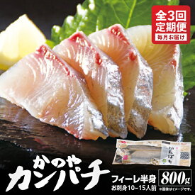 【ふるさと納税】【定期便 全3回】かのやカンパチフィーレ 800g ×3回 合計2.4kg 鹿児島県産 国産 かんぱち カンパチ 海産物 魚介 刺身 カルパッチョ ブランド【鹿屋市漁業協同組合】