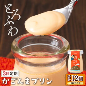 【ふるさと納税】【3回定期】プリン ギフト スイーツ 贈り物 とろふわ！かごんまプリン 12個（毎月1回、計3回お届け） お菓子 洋菓子 ふるさと納税 鹿屋市 特産品 【財宝】