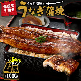 【ふるさと納税】＜選べる＞うなぎ問屋の備長炭手焼 うなぎ蒲焼 超特大 3尾 4尾 計750g 計1000g 特製タレ 山椒付き うなぎ ウナギ 惣菜 総菜 魚類 魚貝類 魚介類 鰻重 ひつまぶし 鰻丼 土用の丑 魚 冷凍 大隅うなぎ販売 鹿児島 鹿屋市 おすすめ ランキング プレゼント ギフト