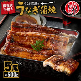 【ふるさと納税】＜国産＞ 訳あり ！ うなぎ問屋の備長炭手焼き うなぎ蒲焼5尾（計500g） うなぎ 国産 鹿児島 鹿屋市 本格 鰻 ウナギ 蒲焼 冷凍 湯煎 レンジ 解凍 簡単調理 鰻重 ひつまぶし 魚 土用の丑 小分け【大隅うなぎ販売有限会社】