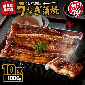 【ふるさと納税】【土用の丑の日特集】【期間限定】＜国産＞ 訳あり うなぎ問屋の備長炭手焼き うなぎ蒲焼10尾 計1000g うなぎ ウナギ 鰻 蒲焼 惣菜 総菜 魚介類 海産物 鰻重 土用の丑 魚 冷凍 大隅うなぎ販売 鹿児島 鹿屋市 おすすめ ランキング プレゼント ギフト