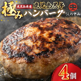 【ふるさと納税】【個数を選べる】＜A5ランク＞ ハンバーグ 牛肉100％ 鹿児島県産『鹿児島黒牛』極めたハンバーグ 計2個 (300g)〜 20個（3kg） 黒毛和牛を100％使用！和牛 国産 冷凍 小分け 冷凍ハンバーグ 中山亭 nixy【うしの中山】