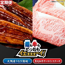 【ふるさと納税】【新聞広告大賞受賞記念】【定期便3回】【鰻も牛もどっちもイエェェェーイ！8】鹿児島県大隅産うなぎ蒲焼1尾150g うしの中山サーロインステーキ200g うなぎ 鰻 蒲焼 土用の丑 鹿児島 黒毛和牛 肉 国産 サーロイン 冷凍【株式会社nixy 中山亭 鹿屋店】