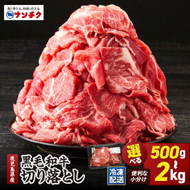 【ふるさと納税】＜選べる＞鹿児島県産 黒毛和牛 切り落とし 計500g ～ 計2.0kg 国産 肉 牛肉 牛 霜降り 国産 小分け パック 冷凍 ナンチク 鹿児島 鹿屋市 おすすめ ランキング プレゼント ギフト 送料無料