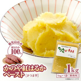 【ふるさと納税】＜選べる＞かのや紅はるか ペースト さつま芋 500g 1kg さつまいも サツマイモ 芋 お菓子作り 野菜 スイーツ 甘い 業務用 離乳食 介護食 ひまわり農苑 鹿児島 鹿屋市 おすすめ ランキング プレゼント ギフト