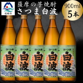 【ふるさと納税】枕崎の定番焼酎【さつま白波】900ml×5本セット　B0-15【配送不可地域：離島】【1639989】