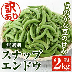 【ふるさと納税】＜先行予約受付中！2026年12月中旬以降順次発送予定＞訳あり！鹿児島県産 スナップエンドウ(約2kg) 国産 野菜 スナップエンドウ スナップえんどう おつまみ サラダ 炒め物 訳アリ サイズ混合【松永青果】akn053-07