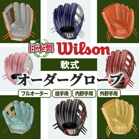 【ふるさと納税】＼メジャーリーガーも愛用するWilson社グローブ！／＜種類が選べる！＞Wilson 軟式オーダーグローブ(1個) 阿久根市 特産品 スポーツ グラブ オーダー 野球 職人 オーダーメイド 子ども フルオーダー セミオーダー イージーオーダー 【アクネスポーツ】