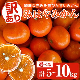 【ふるさと納税】＜先行予約受付中！2025年12月中旬以降順次発送予定＞＜内容量が選べる！＞訳ありみはやみかん(計5～10kg) 国産 フルーツ 果物 蜜柑 柑橘 みかん 訳あり【松永青果】