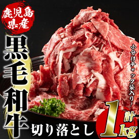 【ふるさと納税】鹿児島県産黒毛和牛切り落とし(計1kg・500g×2パック)国産 九州産 鹿児島産 牛肉 国産牛 小分け カレー 牛丼 野菜炒め 冷凍【スターゼン】akn042-13