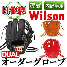 【ふるさと納税】＜硬式・内野手用DUAL＞日本製野球グローブ Wilson硬式オーダーグローブDUAL(1個) 国産 グラブ 野球 スポーツ オーダーメイド【アクネスポーツ】a-250-7