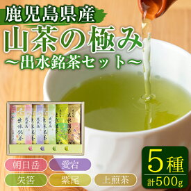 【ふるさと納税】山茶の極み 5袋(100g×5袋) お茶 煎茶 国産 日本茶 上煎茶 朝日岳 あさひだけ 紫尾 しび 矢筈 やはず 愛宕 あたご グリーンティー tea ギフト プレゼント 詰め合わせ 常温 常温保存【山床製茶】