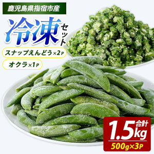【ふるさと納税】冷凍 オクラ (500g×1P)・冷凍 スナップエンドウ (500g×2P) カットオクラ カット済みオクラ 冷凍野菜 国産 冷凍 カット 野菜 国産オクラ 国産スナップエンドウ 鹿児島県産 大容