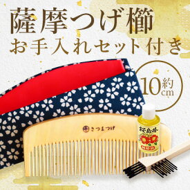 【ふるさと納税】＜人気の薩摩つげ！＞高級薩摩つげ櫛(解櫛/約10cm) お手入れセット 薩摩つげ櫛 つげ櫛 くし クシ ギフト 贈答用 贈答品 プレゼント ヘアケア 髪 贈り物 贈答【喜多つげ製作所】