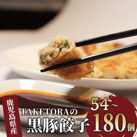 【ふるさと納税】＜内容量が選べる！＞【鹿児島ラーメン王2017・2019王者】TAKETORAの黒豚餃子(18個×3〜10P) 餃子 ギョーザ ぎょうざ 冷凍 冷凍食品 総菜 おかず 黒豚餃子 大容量【TAKETORA】