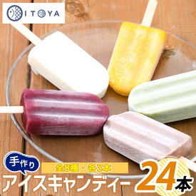 【ふるさと納税】昔ながらの味！アイスキャンディー 8種×24本セット 鹿児島 手作り レトロ アイス アイスキャンディー 氷 氷菓子 スイーツ おやつ ミルク チョコ マンゴー りんご あずき 抹茶 パイン ぶどう セット 詰合せ 冷凍【たいやき絲や】