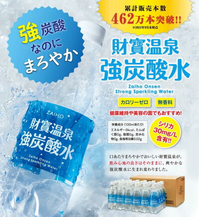 【ふるさと納税】【2週間発送!】強炭酸水500ml×48本財宝炭酸水