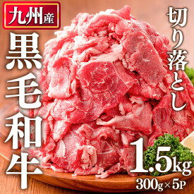 【ふるさと納税】九州産黒毛和牛肉の切り落とし(計1.5kg・300g×5P) 牛肉 切落し 切り落し 切り落とし 黒毛和牛 和牛 冷凍 国産 九州産 小分け 国産牛 お肉 牛丼 野菜炒め カレー 冷凍【LRプラスK】