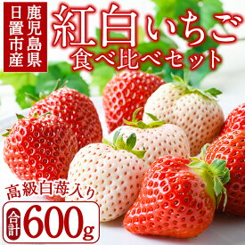 【ふるさと納税】＜先行予約受付中！2027年1月以降順次発送＞ 紅白いちごの食べ比べセット(計600g・300g×2トレー) 国産 九州産 鹿児島 日置市 生鮮食品 苺 イチゴ 白苺 赤苺 果物 くだもの フルーツ 大粒 食べ比べ 詰め合わせ パック 【ままりあ農園】