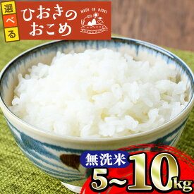 【ふるさと納税】＜選べる！＞鹿児島県産ひおきのおこめ無洗米(5kg・10kg) 米 お米 白米 精米 ご飯 おにぎり お弁当 国産 常温【正留産業】