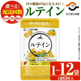 【ふるさと納税】＜機能性表示食品＞ルテイン(1袋 62粒入り/1袋・3袋・2袋×3回・2袋×6回) 鹿児島 日置市 健康食品 加工食品 サプリ サプリメント 栄養バランス 食生活 安心安全 目 ブルーライト 保護 頒布会 配送回数 選べる 5000円 【てまひま堂】