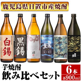 【ふるさと納税】＜本格芋焼酎＞南国酒造・“お湯割専用”「FUKUROU（ふくろう）」入り芋焼酎飲み比べ6本セット　小(各900ml・合計6本) 鹿児島 九州 酒 芋 焼酎 いも焼酎 地酒 薩摩芋 さつま芋 お湯割り アルコール 飲み比べ セット