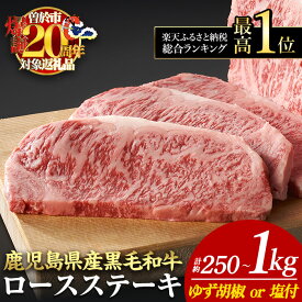 【ふるさと納税】 数量限定 ハンバーグ セット ＜スピード発送！内容量・回数が選べる＞ 日本一 の 牛肉！4等級以上！鹿児島県産黒毛 和牛 ロース ステーキ (1枚〜4枚・計約250g〜1kg 定期便 全3回 or 全5回) 黒毛和牛 ステーキ ハンバーグ ステーキ肉 牛肉 肉【ナンチク】