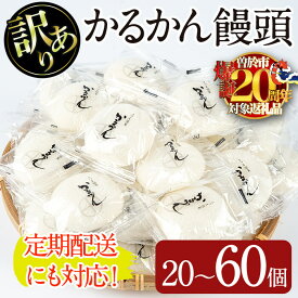 【ふるさと納税】【期間限定40個セットのみくり～む大福付き！】＜個数・配送回数が選べる！＞【訳あり】鹿児島の郷土菓子かるかん饅頭(20〜60個/定期便 全3回　計120個) 国産 鹿児島県産 郷土菓子 お菓子 和菓子 スイーツ 銘菓 訳あり ワケあり かるかん 饅頭 【津曲食品】