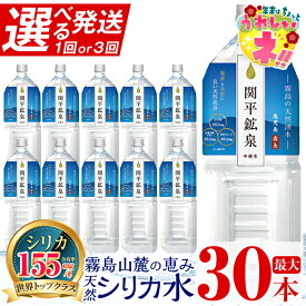 【ふるさと納税】【寄附額改定】《選べる発送》関平鉱泉2Lペットボトル(計10本〜30本) 水 2l ミネラルウォーター 温泉水 シリカ シリカ水 ミネラル成分 飲料水 2リットル 水2リットル 定期便 通常便【関平鉱泉所】