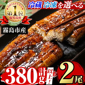 【ふるさと納税】＜冷蔵 冷凍を選べる＞ 特別サイズ！霧島産うなぎ蒲焼き計380g以上(190g超×2尾) 国産 鹿児島県産 うなぎ 鰻 ウナギ 高級 蒲焼き 蒲焼 かばやき タレ【田代水産】