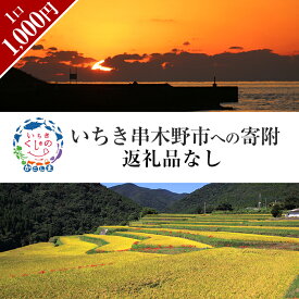 【ふるさと納税】≪返礼品なし・1,000円≫鹿児島県いちき串木野市への寄附【いちき串木野市】