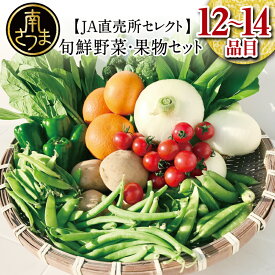 【ふるさと納税】【JA直売所セレクト】旬鮮野菜・果物セット（12～14品目） 野菜 お野菜 九州 野菜BOX 旬 セット 詰合せ 定期便 JA鹿児島県経済連 南さつま市 送料無料 野菜詰め合わせ おまかせ 産直 産地直送【2019年度 ふるさと納税 寄附額 鹿児島県1位 南さつま市】