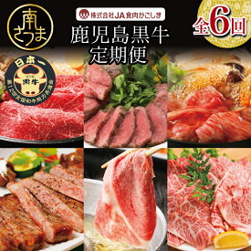 【ふるさと納税】【JA食肉かごしま】鹿児島黒牛定期便（全6回） 和牛日本一の「鹿児島黒牛」お肉 ステーキ すき焼き しゃぶしゃぶ グルメ お取り寄せ 国産 黒毛和牛 牛肉 定期便 送料無料【2019年度 ふるさと納税 寄附額 鹿児島県1位 南さつま市】【kus】