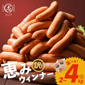 【ふるさと納税】【訳あり・業務用】国産 恵みウインナー (計2kg/1kg×2袋 or 計4kg/1kg×4袋)または(定期便 全3回：計6kg/1kg×2袋×3回) ウインナー ソーセージ 豚肉 あらびき 冷凍 訳あり 簡易包装 ランキング 人気【ナンチク】