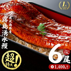 【ふるさと納税】【数量限定】超特大！鹿児島県産 山田水産の霧島湧水鰻(計1400g以上・236g以上×6尾) うなぎ 鰻 ウナギ 6尾 国産 九州産 蒲焼き かばやき 冷凍 うな重 ひつまぶし タレ 山椒 ランキング 人気【山田水産】 c5-039