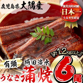 【ふるさと納税】楠田の極うなぎ蒲焼き200g以上×6尾(計1.2kg以上)箸で切れるほどふっくら柔らか！こだわり抜いて育てたウナギは脂の「甘み」が特徴！鰻のかば焼きたれ・山椒付き！【楠田淡水】e7-011