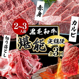 【ふるさと納税】【定期便全3回】黒毛和牛堪能＜お試し＞定期便（2〜3人分）総重量900g 鹿児島県産 黒毛和牛 和牛 肉 牛肉 国産 九州産 鹿児島県産 焼肉 焼き肉 BBQ ランキング 人気 A4 A5 赤身 切り落とし カルビ お楽しみ 食べ比べ 2人前 3人前【nixy CHUZAN】t0035-002