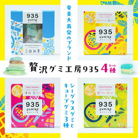 【ふるさと納税】 935グミ 4種セット シーグラスグミ と キューブグミ 3種 グミ お菓子 スイーツ おやつ グミセット 甘い 奄美大島発 フルーツグミ 安田商店 ふるさと納税 鹿児島 奄美市 おすすめ ランキング プレゼント ギフト