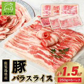 【ふるさと納税】豚バラ スライス 250g × 6パック 計1.5kg セット 豚肉 鹿児島県産 豚バラスライス ジューシー 便利 小分け パック 使い切りタイプ 肉巻き お好み焼き 生姜焼き ミルフィーユ鍋 炒め物 鍋 食品 肉 豚 豚バラ肉 お取り寄せ グルメ 鹿児島県 南九州市 送料無料