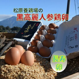 【ふるさと納税】松原養鶏場の黒高麗人参鶏卵　長寿卵【配送不可地域：離島】【1185930】