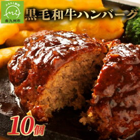 【ふるさと納税】黒毛和牛ハンバーグ10個 合計 1.5kg【配送不可地域：離島】【1185794】