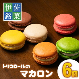 【ふるさと納税】伊佐銘菓！フレッシュバター100％使用！トリコロールのマカロン(6個) 洋菓子 マカロン お菓子 スイーツ デザート ミルク イチゴ オレンジ レモン メロン チョコ 冷凍 冷凍便【ケーキハウストリコロール】