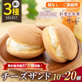 【ふるさと納税】＜個数を選べる＞ご家庭用チーズサンド(箱なし)10個~20個 洋菓子 ブッセ チーズ バター クリーム サンド お菓子 おやつ 簡易包装【新富大生堂】
