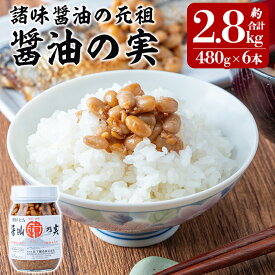 【ふるさと納税】醤油の実(約2.8kg・480g×6本)国産 姶良市産 もろみ 諸味 ご飯のお供 おかず 大豆 発酵食品 常温 常温保存 【岩下醸造】