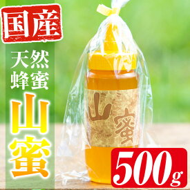 【ふるさと納税】国産天然山蜜チューブタイプ(500g) 鹿児島県産 天然 100％ 純粋はちみつ 蜂蜜 ハニー 国産 チューブタイプ ヨーグルト パン【下市養蜂場】