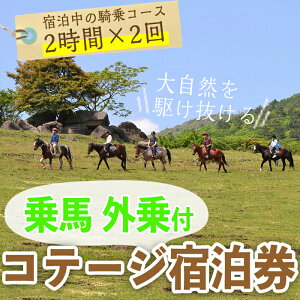 【ふるさと納税】乗馬体験もできる!1泊2日宿泊券(1名様分)体験チケット【霧島アート牧場】