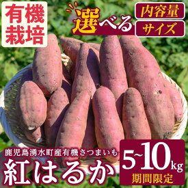 【ふるさと納税】≪内容量/サイズ選べる・期間/数量限定≫湧水町産有機さつまいも「紅はるか」(計5~10kg) 国産 九州産 鹿児島県産 有機栽培 オーガニック サツマイモ 生芋 芋 焼き芋 やきいも べにはるか ミニ ミニサイズ 野菜 おやつ スイーツ 旬 常温【そのやま農園】