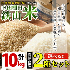 【ふるさと納税】＜選べる玄米・白米・無洗米＞2種セット計10kg(5kg×2種) 日本棚田百選に選定されている「鹿児島県湧水町幸田棚田鉄山地区」のお米 新米 国産 九州産 鹿児島県産 湧水町産 お米 おこめ 米 白米 玄米 無洗米 ご飯 ごはん 【福永商店】